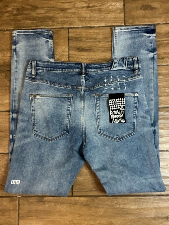 Ksubi Other - Ksubi Chitch Tapered Fit Jeans in Pure Dynamite Blue Grunge Hypebeast
